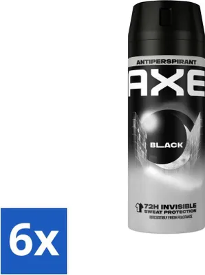 Image de Ax Antitranspirant Spray Noir 150 ml - Pack économique - 6 pièces