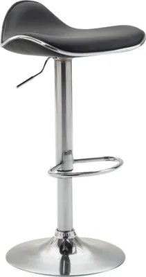 Produktbild von TPFLiving Barhocker Shangrila Gestell Metall in Chromoptik Kunstleder Schwarz