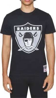 Produktbild von Mitchell und Ness T-Shirt Nfl Oakland Raiders Team Logo Tee BMTRINTL1270ORABLCK