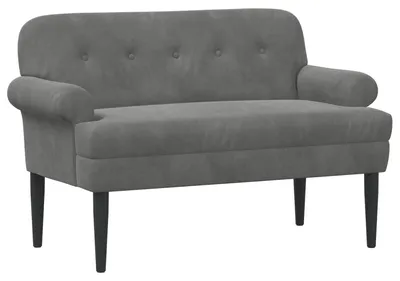 Produktbild von vidaXL Zweisitzer mit Knopfheftung Dunkelgrau 120 x 66 x 78 cm Samt