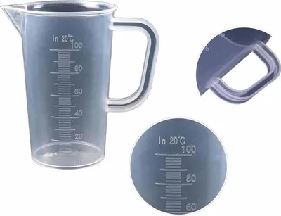 Produktbild von Messbecher Set 100ml+250ml Präziser Hitzebeständiger Messbecher Klein Mini Litermaß für Küche,Labor Öl 2er Set