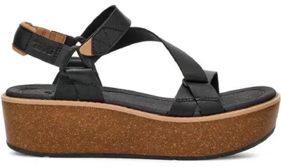 Produktbild von Teva Madera Wedge Damen Sandalen Plateausandalen Freizeit Leder 1151015 BLK