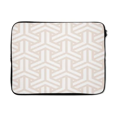 Produktbild von MuchoWow® Laptop Hülle 17 Zoll Laptoptasche Geometrie - Linie - Form - Muster - Zipper - Schutzabdeckung