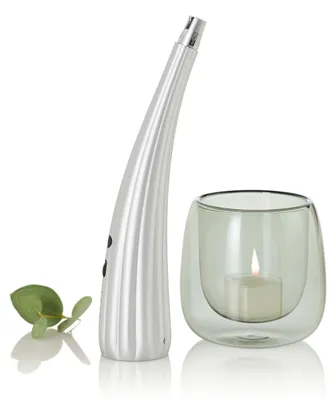 Produktbild von AdHoc Lichtbogen-Tischfeuerzeug Arc, silver, mit USB-C-Ladekabel, Kunststoff/Metall, D: 4,8 cm, H: 21,3 cm