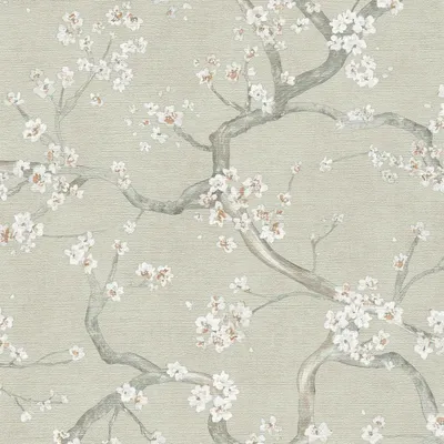 Produktbild von Profhome 781991-GU Blumen Tapete Floral grün grau creme-weiß beige-braun 5,33 m2