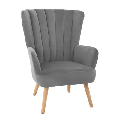 Zdjęcie produktu dla HOMLA Fotel MILLS szary 42x75x74 cm