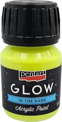 Zdjęcie produktu dla Farba akrylowa świecąca w ciemności Glow lime 30 ml - Pentart