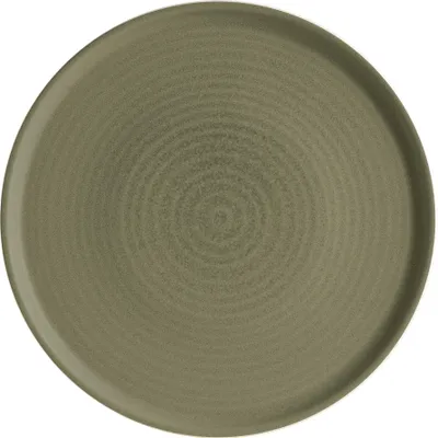 Produktbild von Bonna Adelfa Ripple – 6er Set Flache Speiseteller Ø 28 cm | Porzellan Grün | Mikrowellen- & Spülmaschinenfest | Für Alltag, Anlässe & Horeca-Qualität