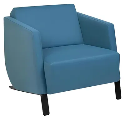 Produktbild von r Blauer Sessel Designer Wohnzimmer Einsintzer Komfortsessel
