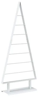 Image de Arbre de Noël en métal vidaXL KUOPIO, 125 cm, acier, blanc