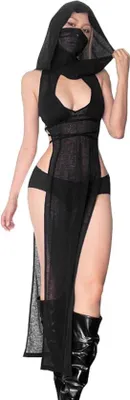 Produktbild von y Damen-Hexe-Kostüm - Frauen-Verkleidung - Halloween-Outfit - Party-Kleidung - Nachtfest-Kostüm