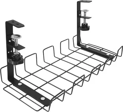 Obrázek produktu pro Organizér kabelů pod stůl, organizér kabelů, držák kabelů, na stůl, černý HDWR SolidHand-CM01