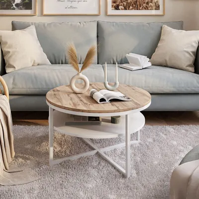 A living room scene with a couch and coffee table.