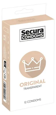 Zdjęcie produktu dla Secura Original Prezerwatywy Klasyczne 12 szt. silikonowa powłoka