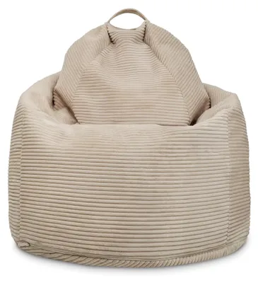 Produktbild von Sitzsack XXL aus Cord | Für Körpergrößen von ca. 140–190 cm | Bequem und ergonomisch | Weicher, abnehmbarer Cordbezug | Natur