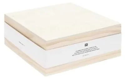 Obrázek produktu pro Čtvercová dřevěná krabička s magnetickým uzávěrem, 17 x 17 x 7 cm100%