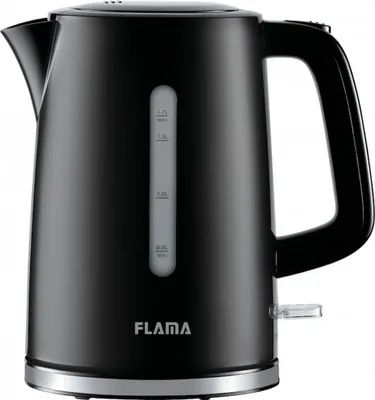 Produktbild von Flama 727FL, 1,7 l, 2200 W, Schwarz, Kunststoff, Wasserstandsanzeige, Filterung