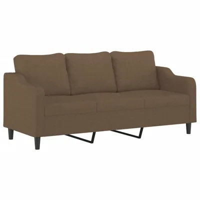 Image de canapé 3 places Marron 180 cm Tissu