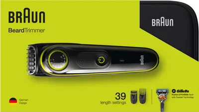 Produktbild von Braun BT3941TS Akku/Netz Barttrimmer mit Gillette Rasierer und Kulturtasche