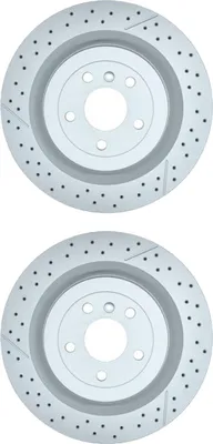 Produktbild von 2 Bremsscheiben gelocht Ø 67 mm 26 mm HELLA passend für u.a. MB GL-KLASSE