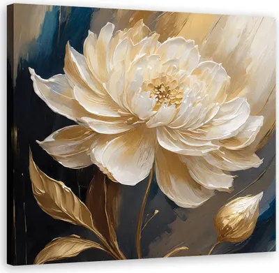 Produktbild von Leinwandbild Magnolie Botanische Blumen 60x60 Feeby Beige bild für die wand bereit zum aufhängen