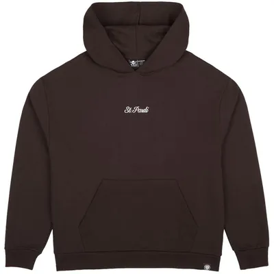 Produktbild von FC St. Pauli Kapuzenpullover Script, Offizieller Fanartikel, Brauner Hoodie mit Logo, 100% Baumwolle
