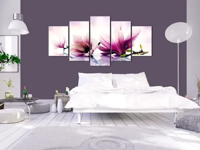 Produktbild von Akustikbild rosa gelb 200x100 cm Bilder Akustikschaum Hochleistungsschallabsorber Schallschutz Leinwand 5 tlg Wandbild Raumakustik Schalldämmung b-A-0070-b-p