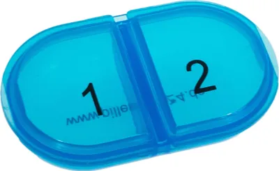 Produktbild von VANLO Tagespillendose DUO mit zwei Fächern in Blau