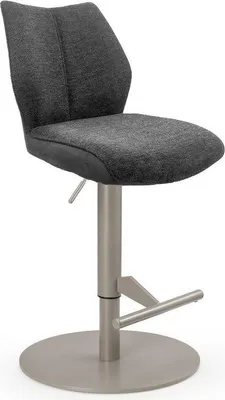 Produktbild von Design Barhocker Stella S Gestell perlgraumetallic rund dunkelgrau
