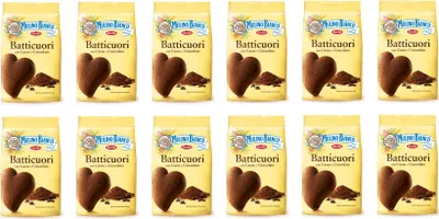Produktbild von 12x Mulino Bianco Kakao Kekse Batticuori Italien biscuits cookies kuchen brioche