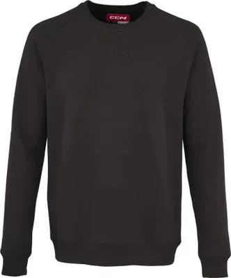 Produktbild von CCM CORE Fleece Crew Pullover, für Jugend, mit Rundhalsausschnitt, Farbe: Schwarz, Größe: L