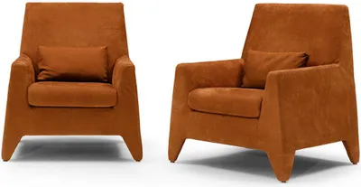 Produktbild von Sessel Sitz Modern Design Wohnzimmer Polster Einsitzer Textil Braun Stil Luxus