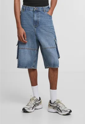 Image de Urban Classics Short Herren Relaxed Denim Cargo Shorts blau 34