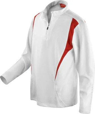 Produktbild von SPIRO S178X | Trial Training Top / Trainings und Sport Longsleeve - Farbe: White/Red/White - Größe: S