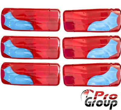 Produktbild von 6x Pritsche Lichtscheibe Rücklichtglas Für MAN TGA TGL TGX TGS Blau Heckglas