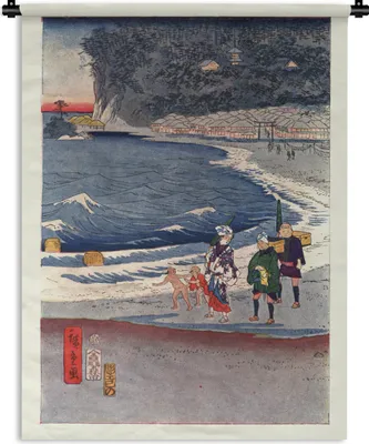Produktbild von MuchoWow® Wandteppich Wandbehang Illustration - Japan - Landschaft 60x80 cm Tapisserie Dekoration Wandtuch - Decke - Wandtücher - Wohne