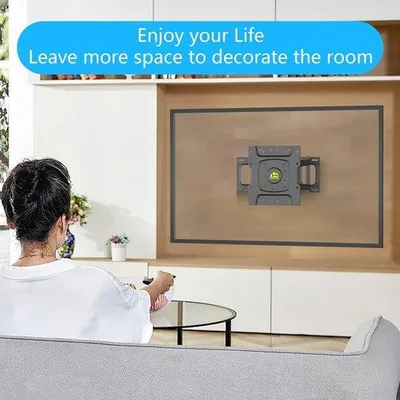 Immagine prodotto di Supporto TV a parete, modello girevole, 650 mm - Inclinazione regolabile per televisori da 13-43 pollici - Capacità massima: 35 kg - Standard VESA: 200x200 mm