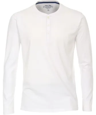 Produktbild von Redmond - Regular Fit - Herren Henley Shirt Langarm in verschiedenen Farben (668), Größe:4XL, Farbe:Weiß(0)