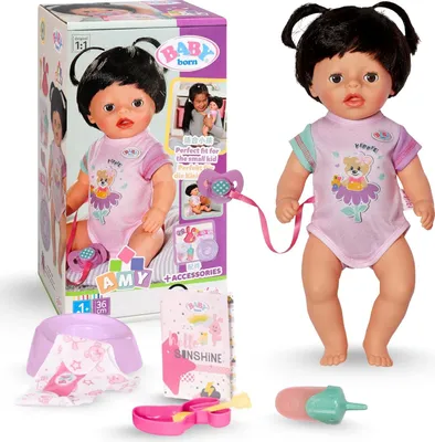 Produktbild von BABY born Amy 36cm Puppe - Babypuppe mit 7 Funktionen für Kleinkinder ab 1 Jahr