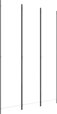 Four vertical black poles are shown against a white background.