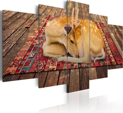 Produktbild von Modernes Wandbild 030116- 6 (100x50) - 5 Teilig Bilder Fotografie auf Vlies Leinwand Foto Bild Dekoration Wand Bilder Kunstdruck Tiere