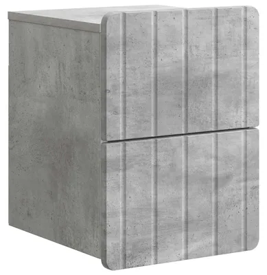 Immagine prodotto di vidaXL Comodino da parete grigio cemento 33 x 34,5 x 43 cm