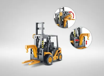 Produktbild von Toys Modell Gabelstapler Engineering Series mit Hebebühne 07816