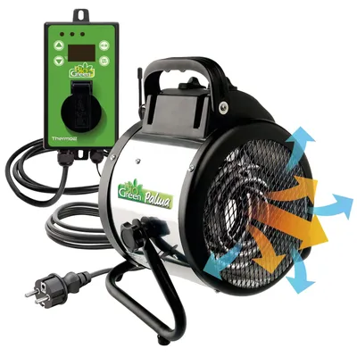 Produktbild von BioGreen Gewächshausheizung "Palma" mit digitalem Thermostat 2.000 W - Einstellbereich -50 bis +99°C