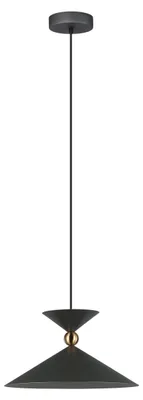 Zdjęcie produktu dla Lampa wisząca złoty detal Quelto szara 1xE27x40W metal wym:90x35x35cm IP20 Italux
