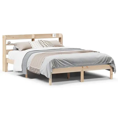 Zdjęcie produktu dla vidaXL Łóżko z litego drewna bez materaca 150x200 cm drewno sosnowe