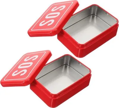 Imagen del producto de Kit de 8 piezas para el compartimento de herramientas del botiquín de supervivencia en la naturaleza, caja portátil de supervivencia para actividades al aire libre, color rojo, herramienta multifunción