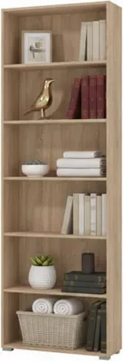 Produktbild von Dmora Standregal Pramollo 70x25x212h cm Eiche Braun, 5 Böden, Bodenmontage