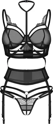 Immagine prodotto di Lingerie-Luvae babydoll e perizoma nero S/M