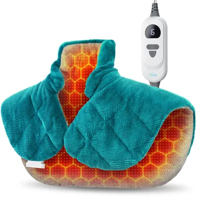 Productafbeelding van Verwarmingspad met grafeen voor nek en rug, 6 standen, 4 timers, blauw, 48 x 24 mm